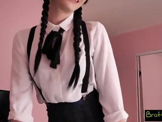 cutest Schoolgirl is my stepsister and i fuck her hard